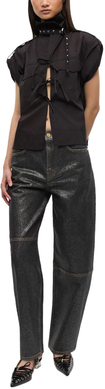 Ganni Jeans Black Zwart