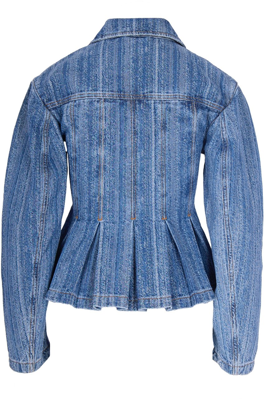 Ganni Coats Mid Blue Stone Blauw