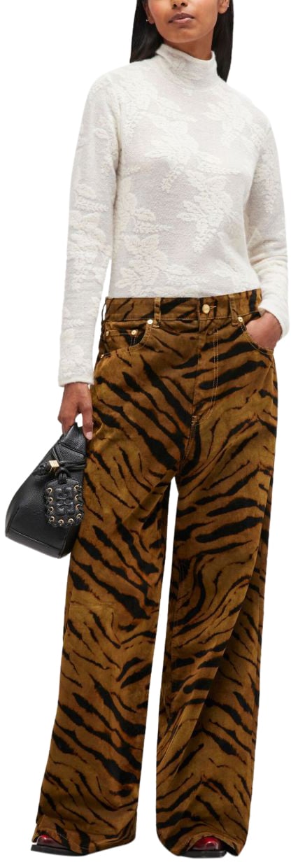 Ganni Jeans Kaki Bruin