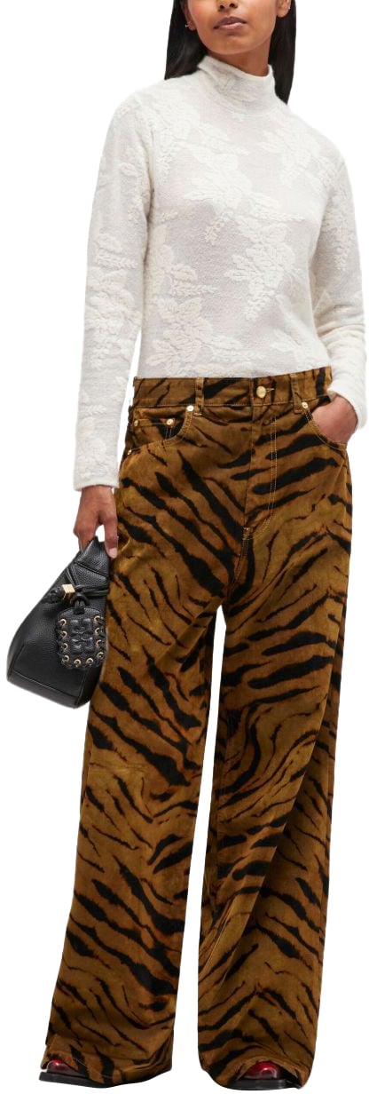 Ganni Ganni Jeans Marrone E Nero Groen