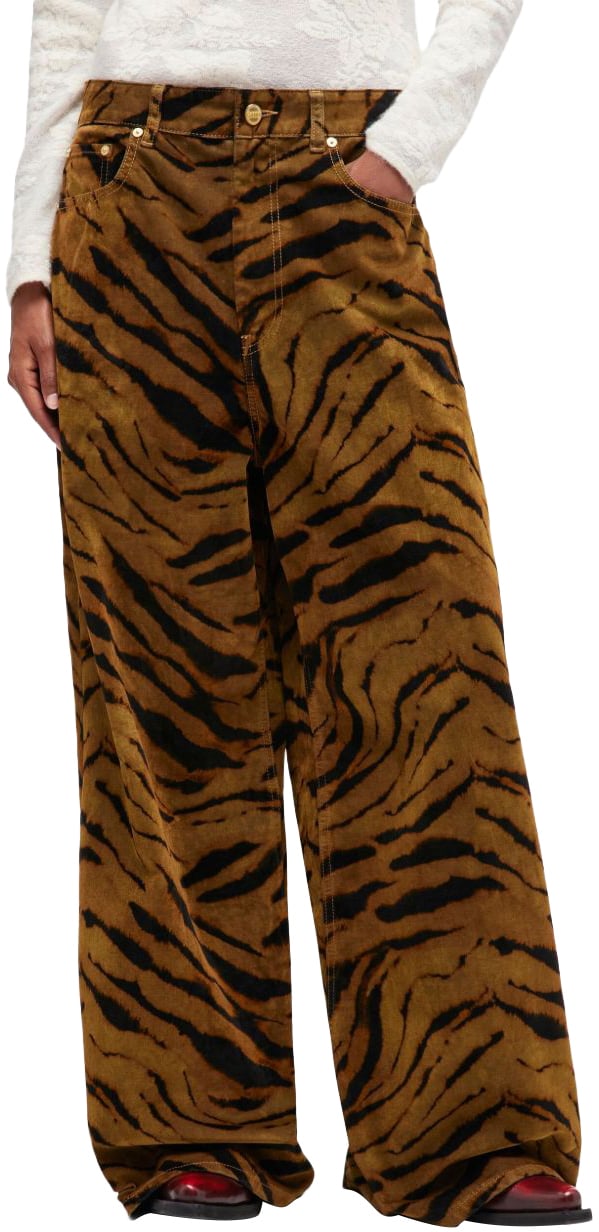 Ganni Ganni Jeans Marrone E Nero Groen