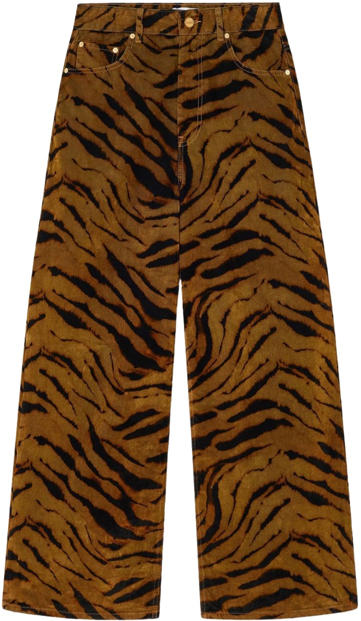 Ganni Ganni Jeans Marrone E Nero Groen