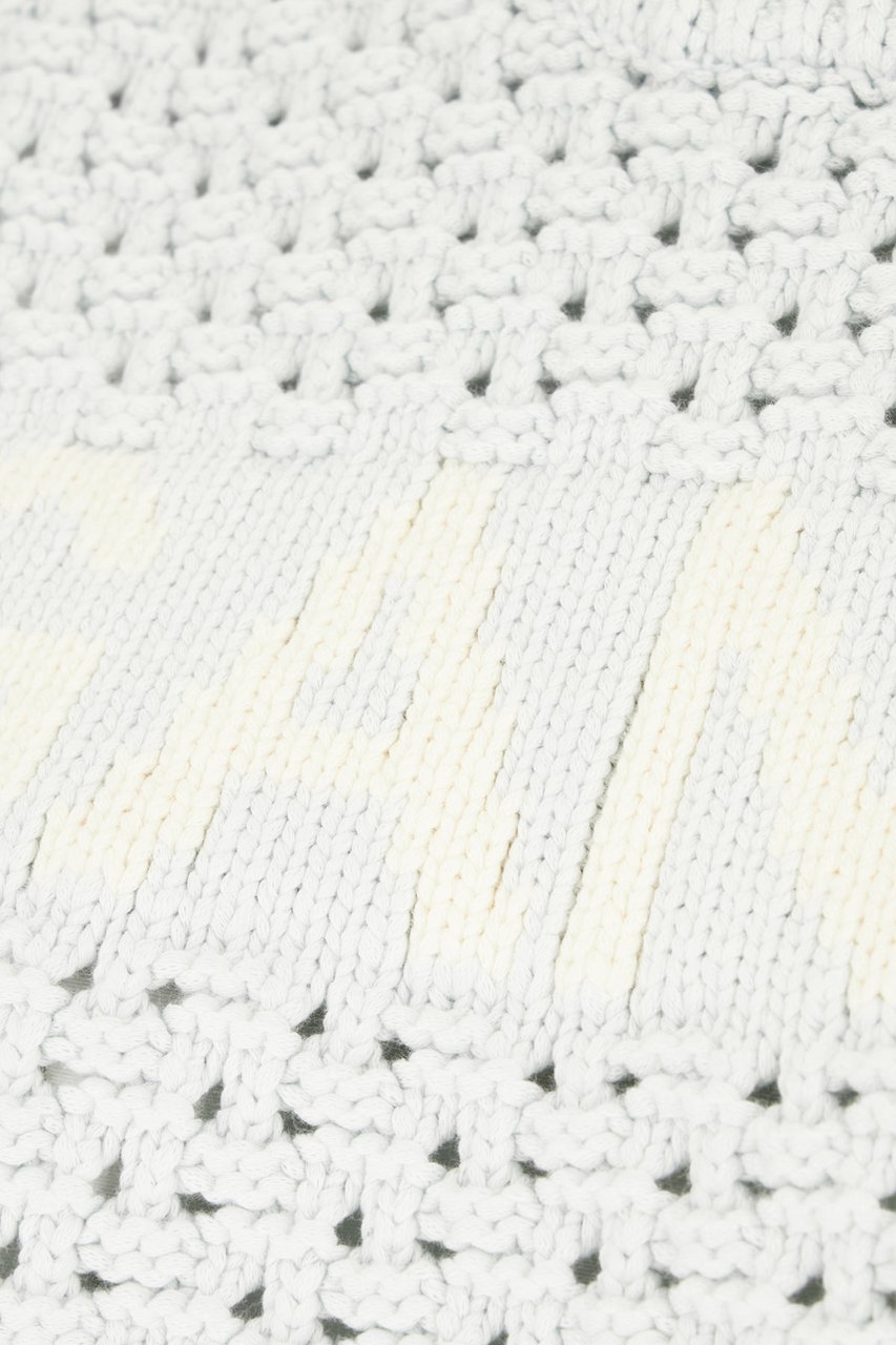 Ganni Ganni Pastel light blue cotton blend vest Lichtblauw