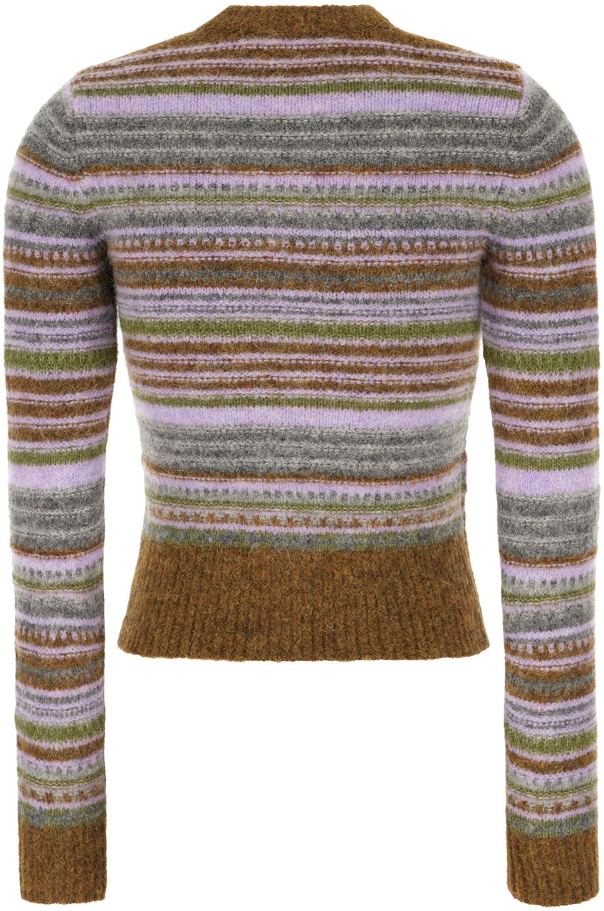 Ganni Ganni Embroidered stretch alpaca blend cardigan Divers