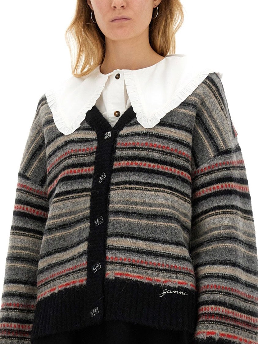 Ganni Boxy Fit Cardigan Divers