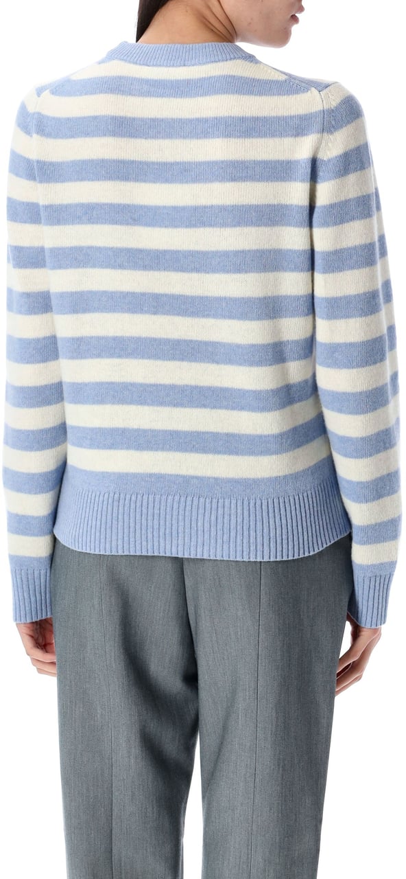Ganni Striped Knit Cat Stripe Blue Blauw
