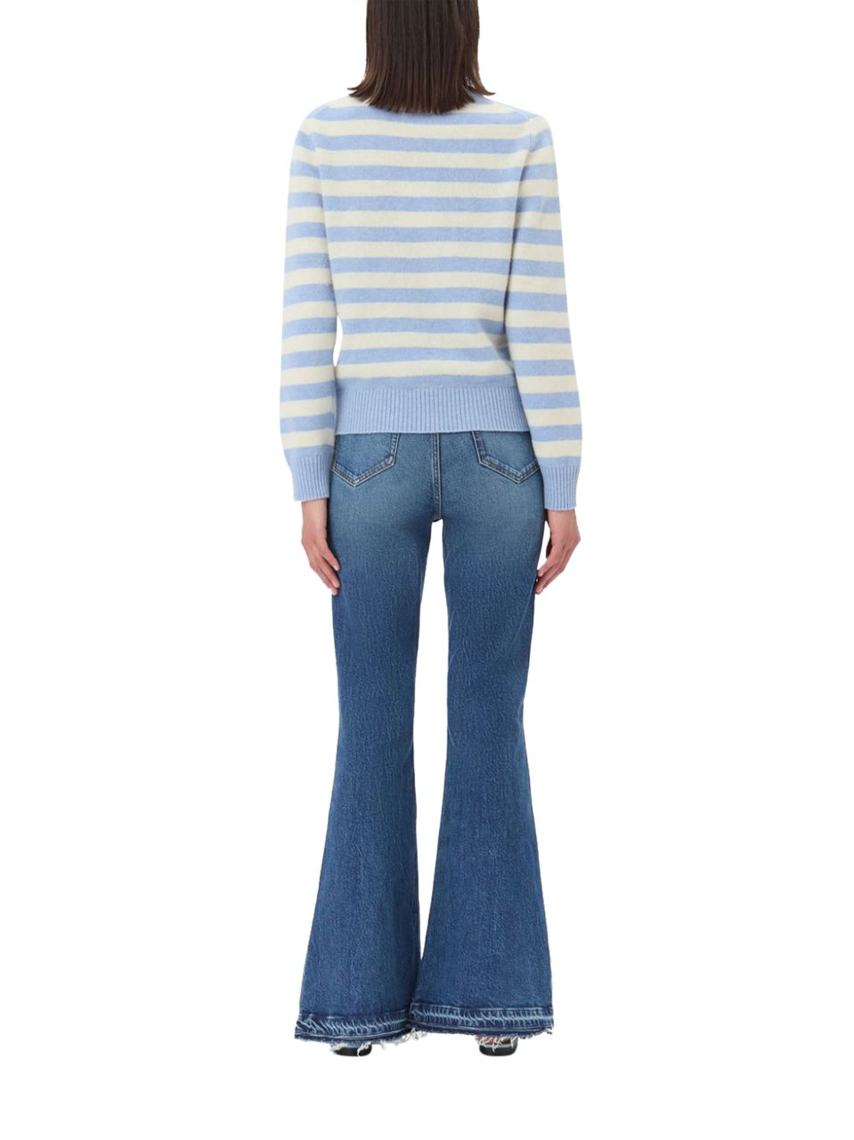 Ganni Sweaters Clear Blue Blauw