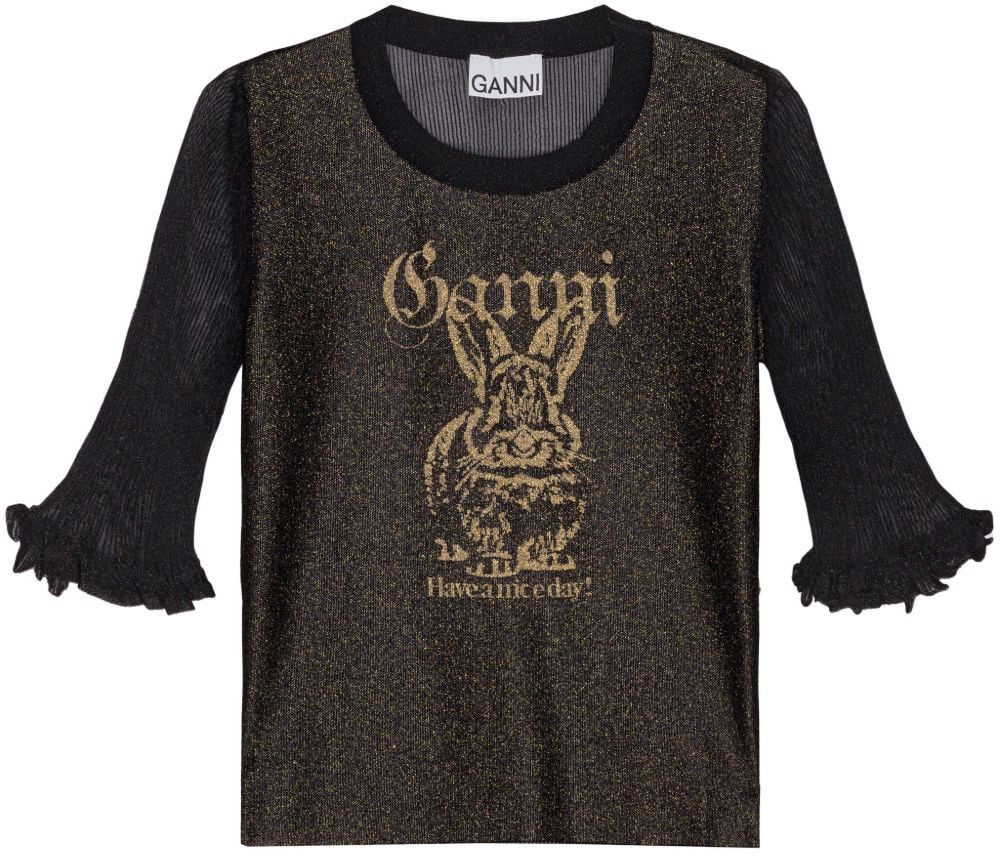 Ganni Sweaters Black Zwart