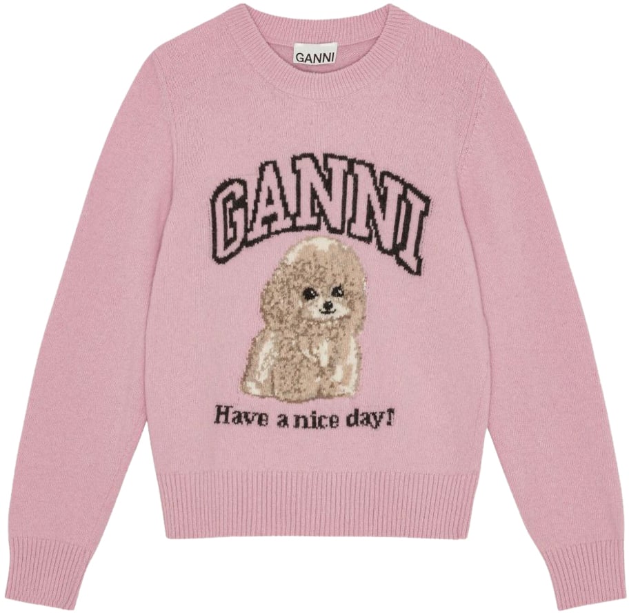 Ganni Sweaters Pink Roze