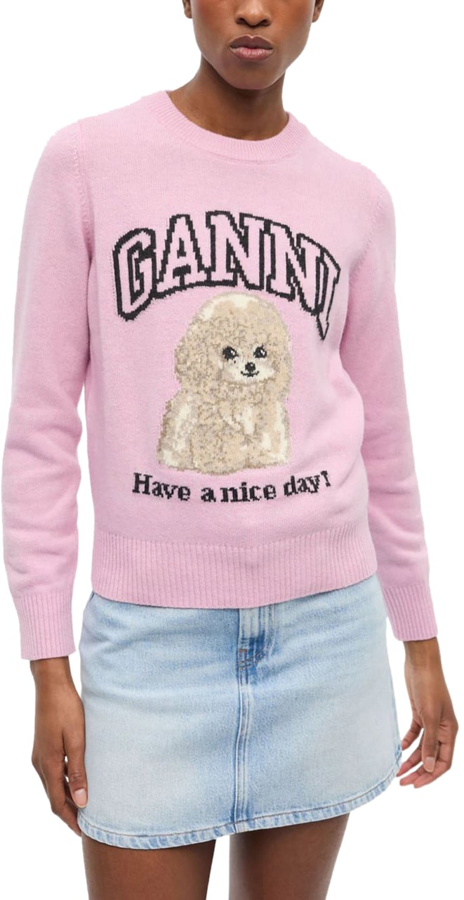 Ganni Sweaters Pink Roze