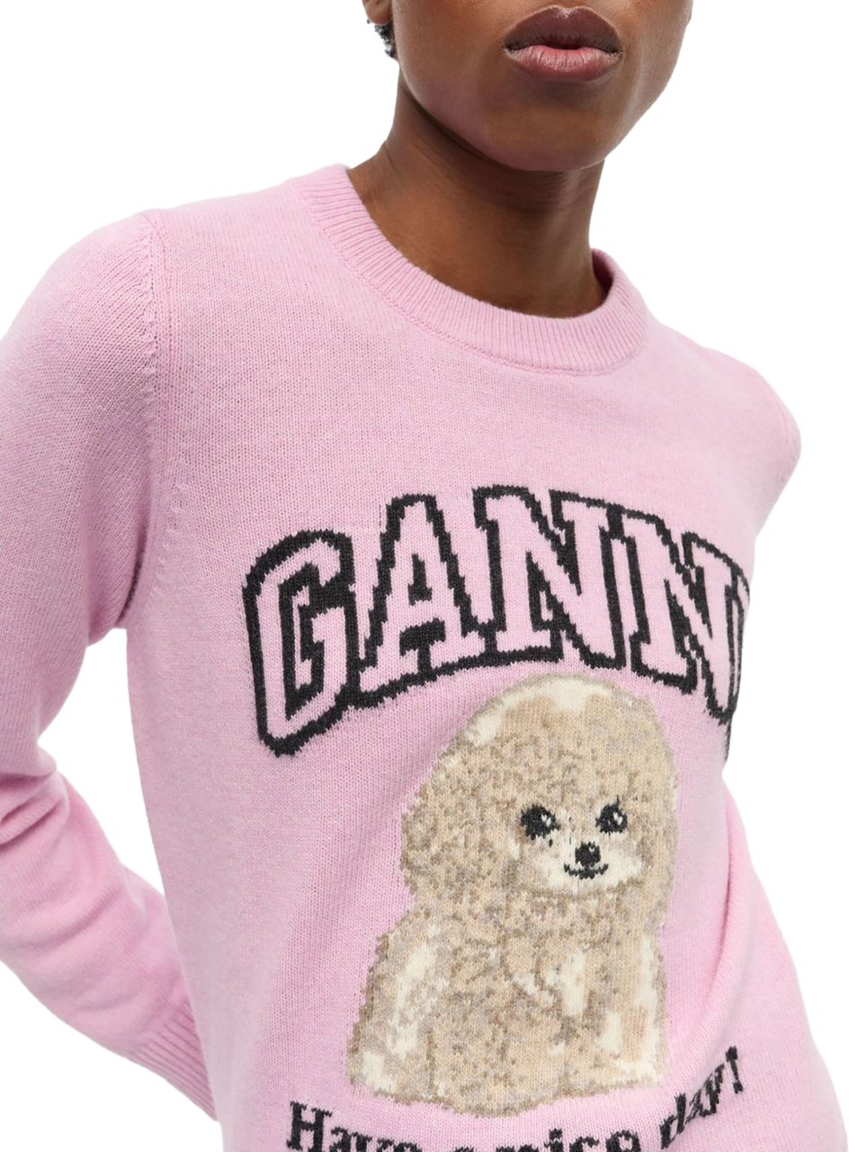Ganni Ganni Maglie Rosa Roze