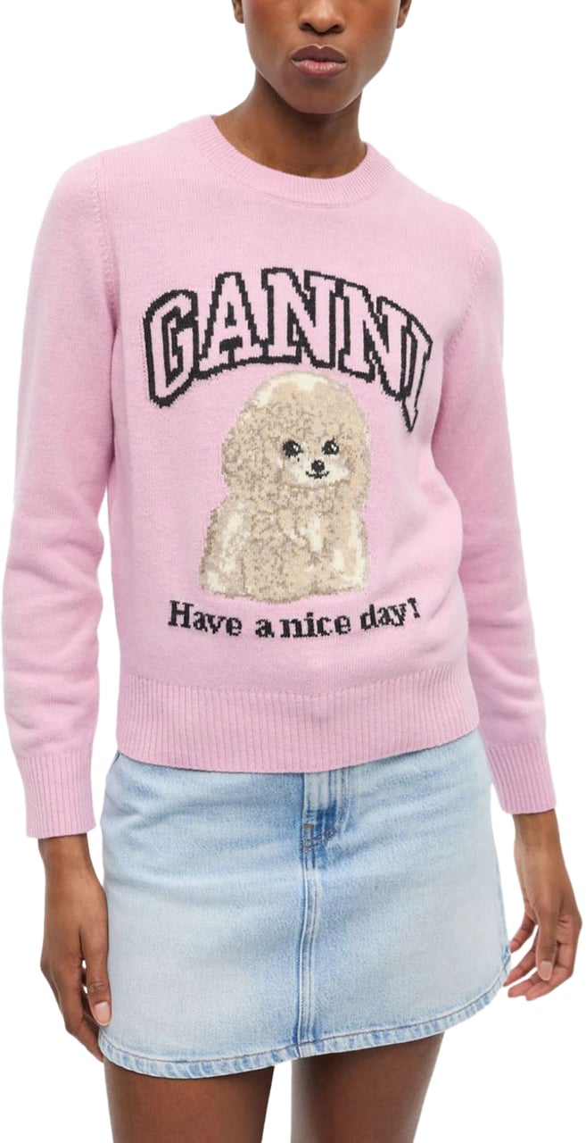 Ganni Ganni Maglie Rosa Roze