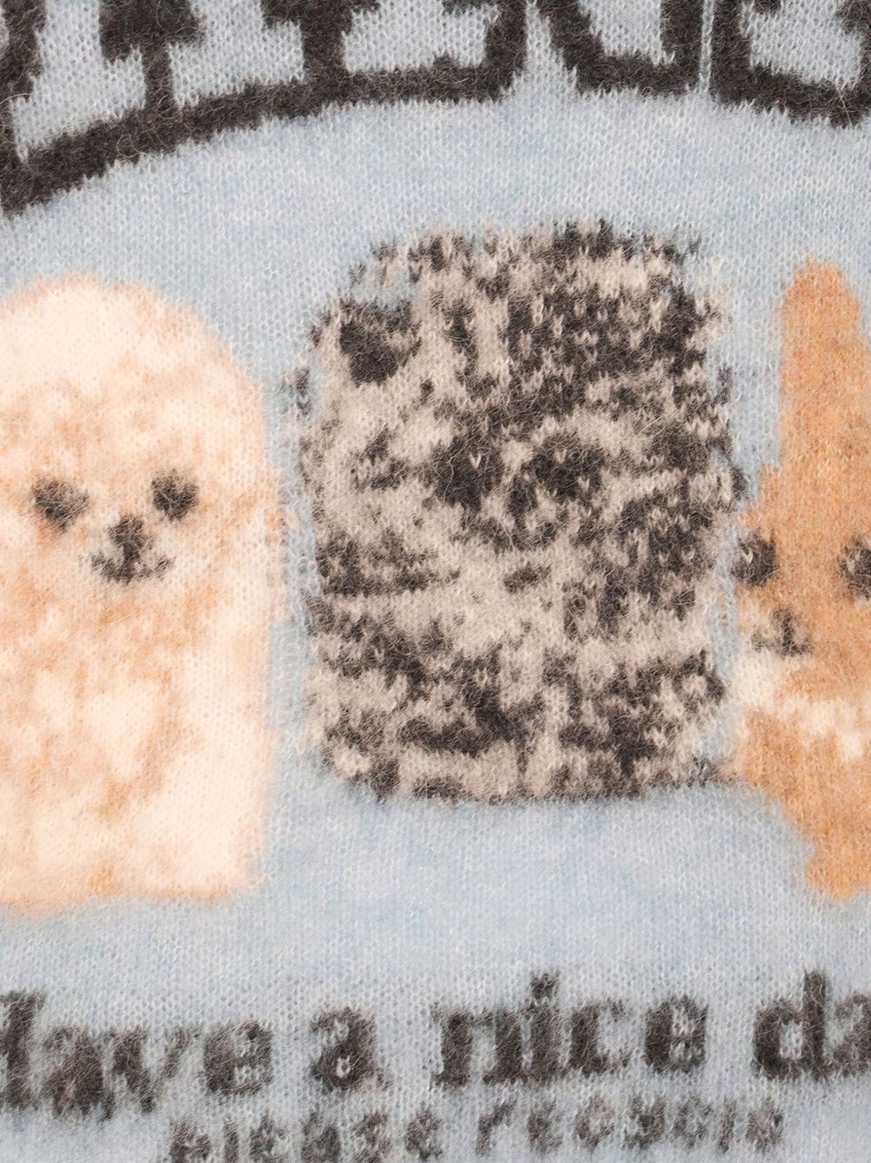 Ganni Sweaters Clear Blue Blauw
