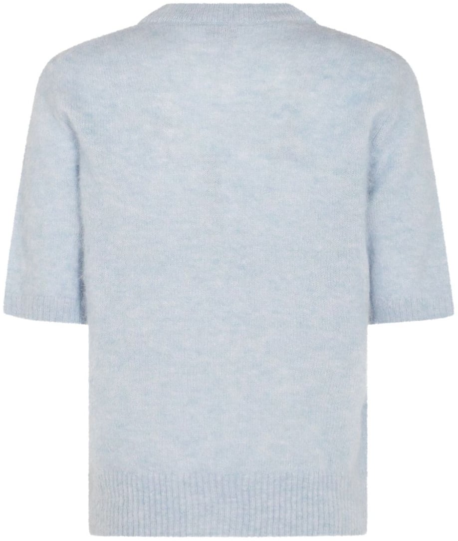 Ganni Ganni T-shirt E Polo Celeste Blauw