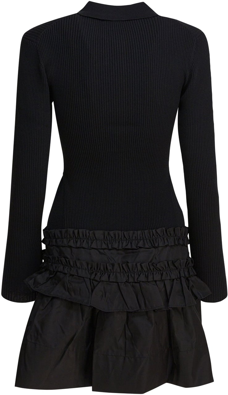 Ganni Flared dress Zwart