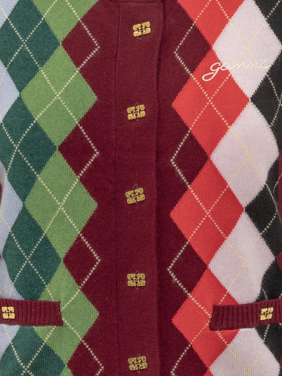 Ganni Cardigan Rood