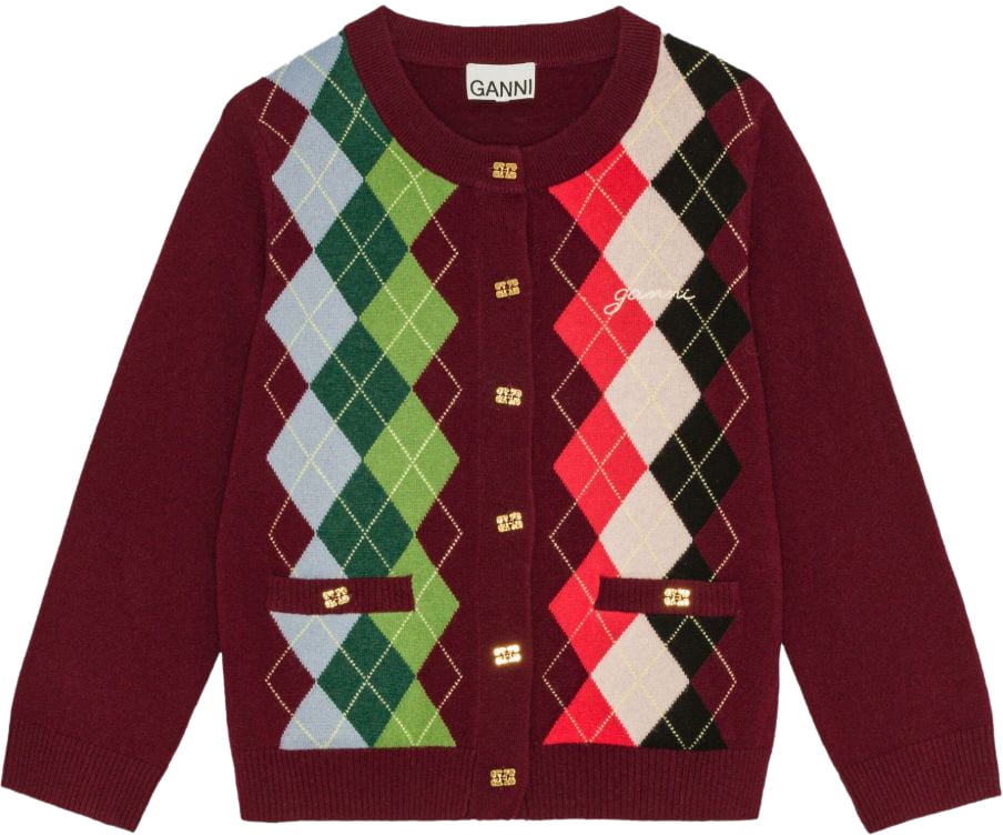 Ganni Ganni Maglie Bordeaux Rood