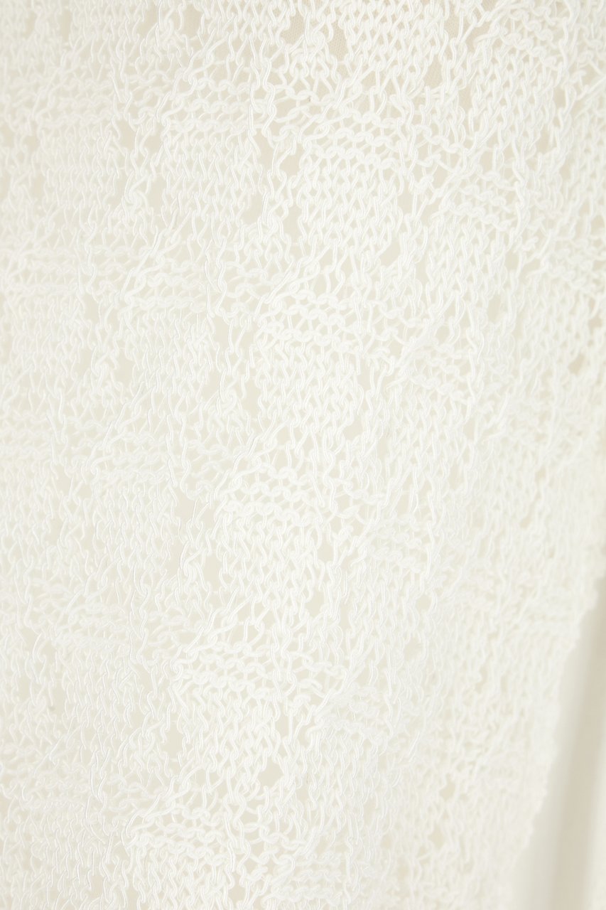 Ganni Ganni Ivory crochet vest Neutraal