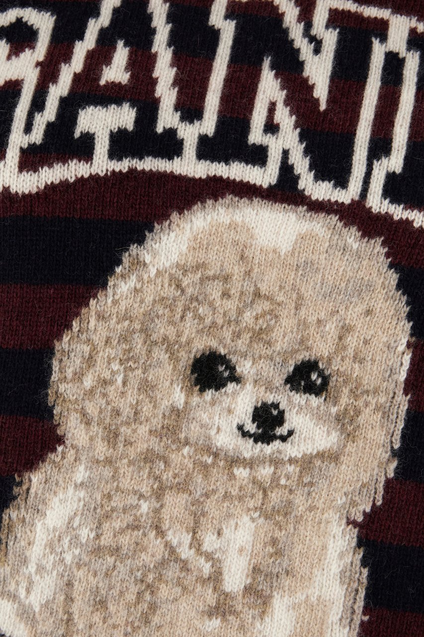 Ganni Embroidered wool blend sweater Divers
