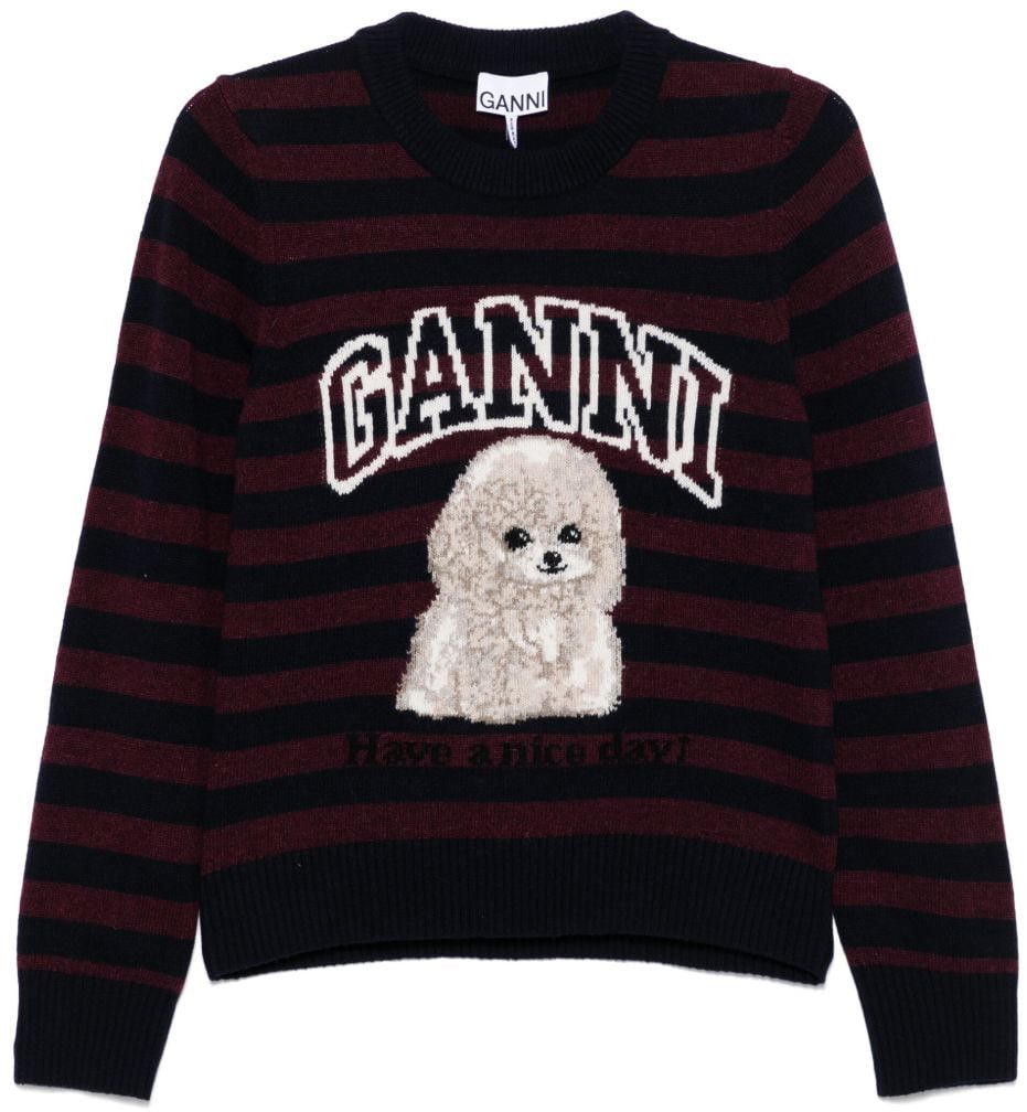 Ganni Sweaters Bordeaux Rood