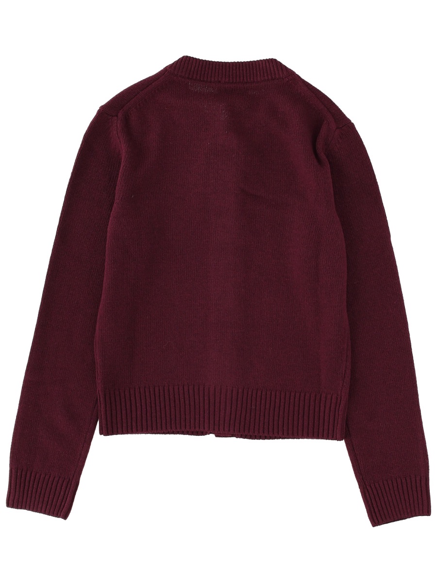 Ganni Button-Down Cropped Logo Cardigan Zwart