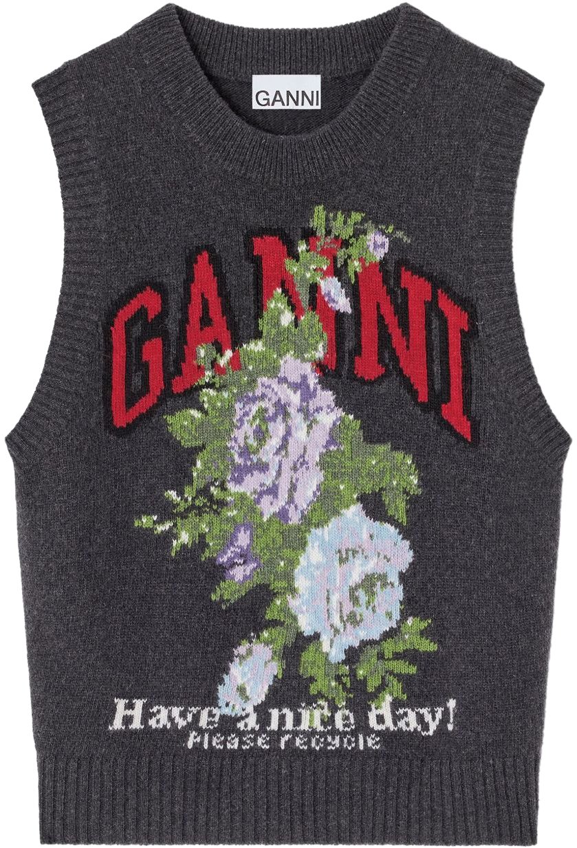 Ganni Sweaters Grey Grijs