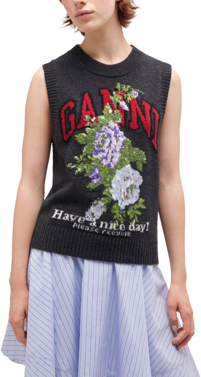 Ganni Sweaters Grey Grijs