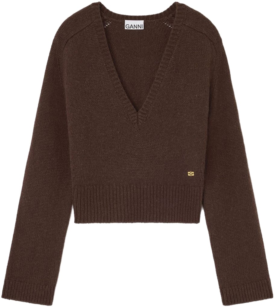 Ganni Ganni Maglie Marrone Bruin
