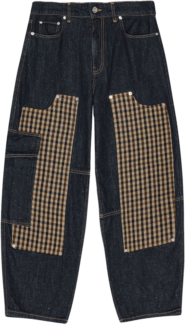 Ganni NEPPY DENIM CARPENTER JEANS Blauw