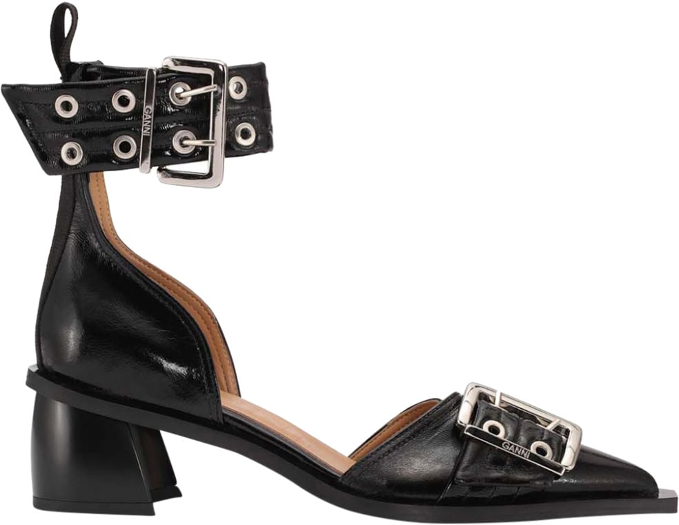 Ganni Flat Shoes Black Zwart