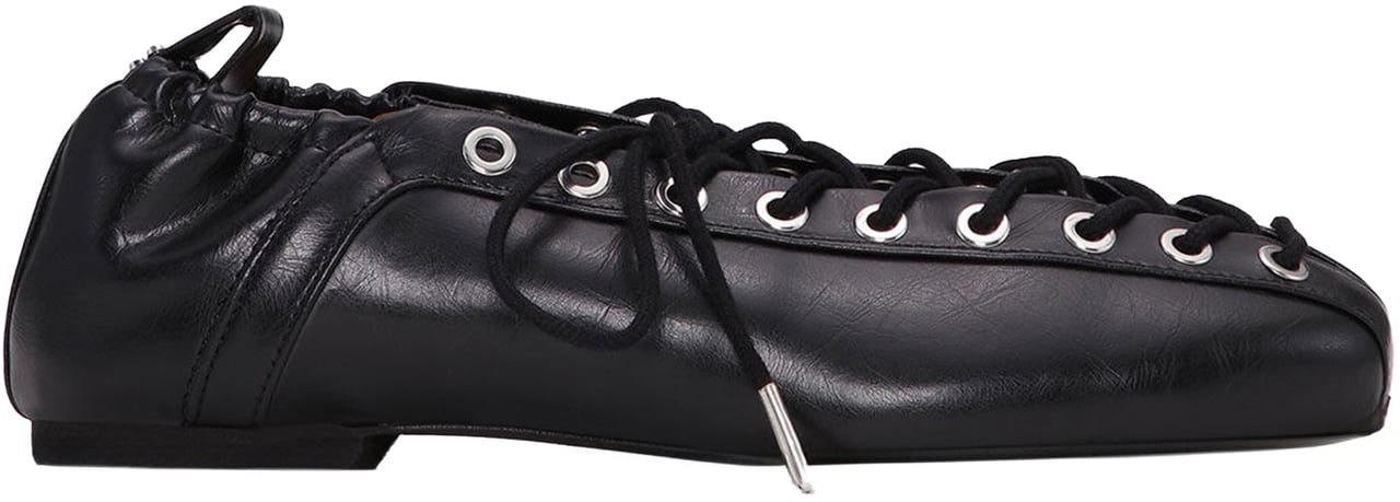 Ganni Flat Shoes Black Zwart