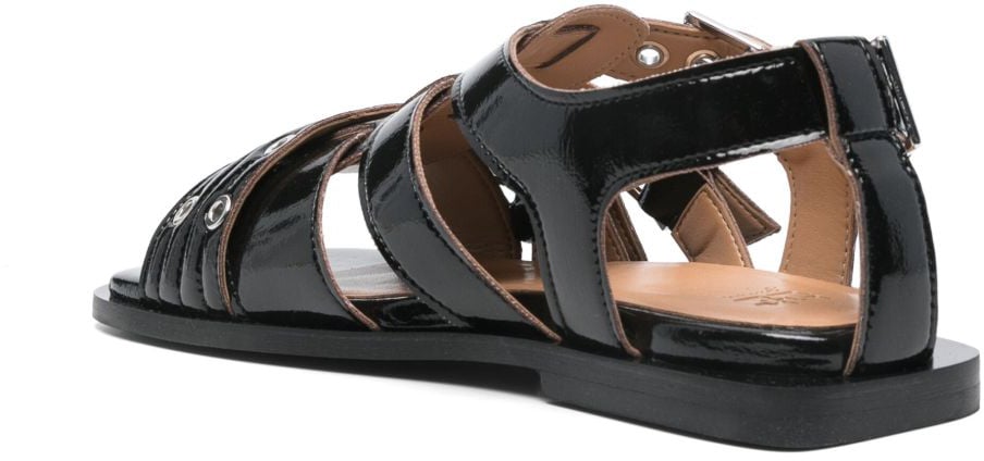 Ganni Sandals Black Zwart