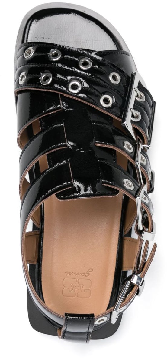 Ganni Sandals Black Zwart