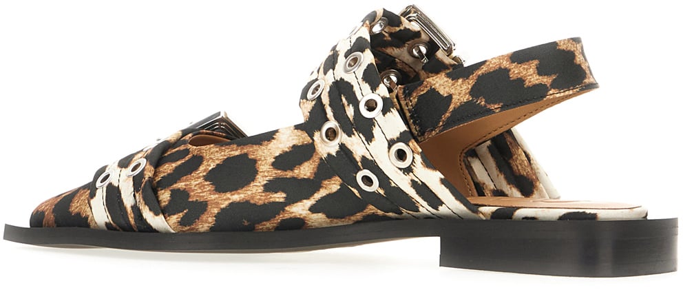 Ganni Printed polyester ballerinas Dierenprint