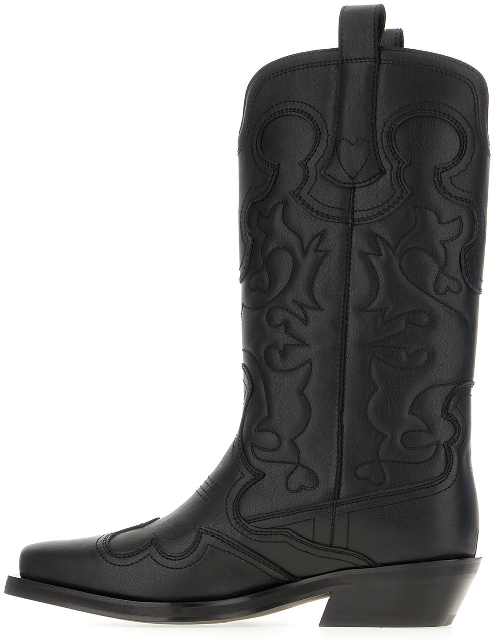 Ganni Ganni Black synthetic leather Shaft boots Zwart