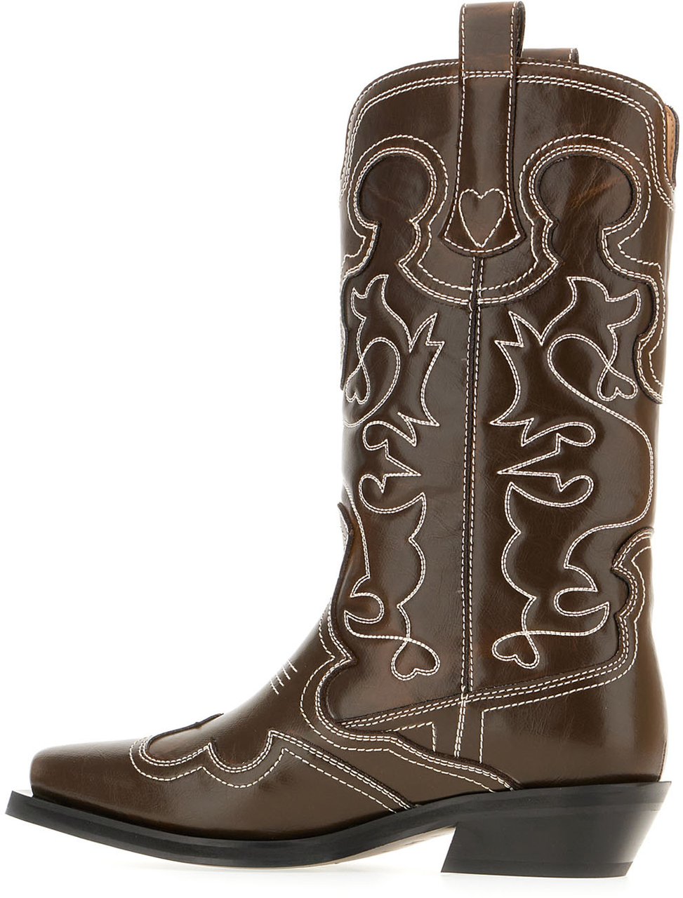 Ganni Ganni Brown synthetic leather Shaft boots Bruin