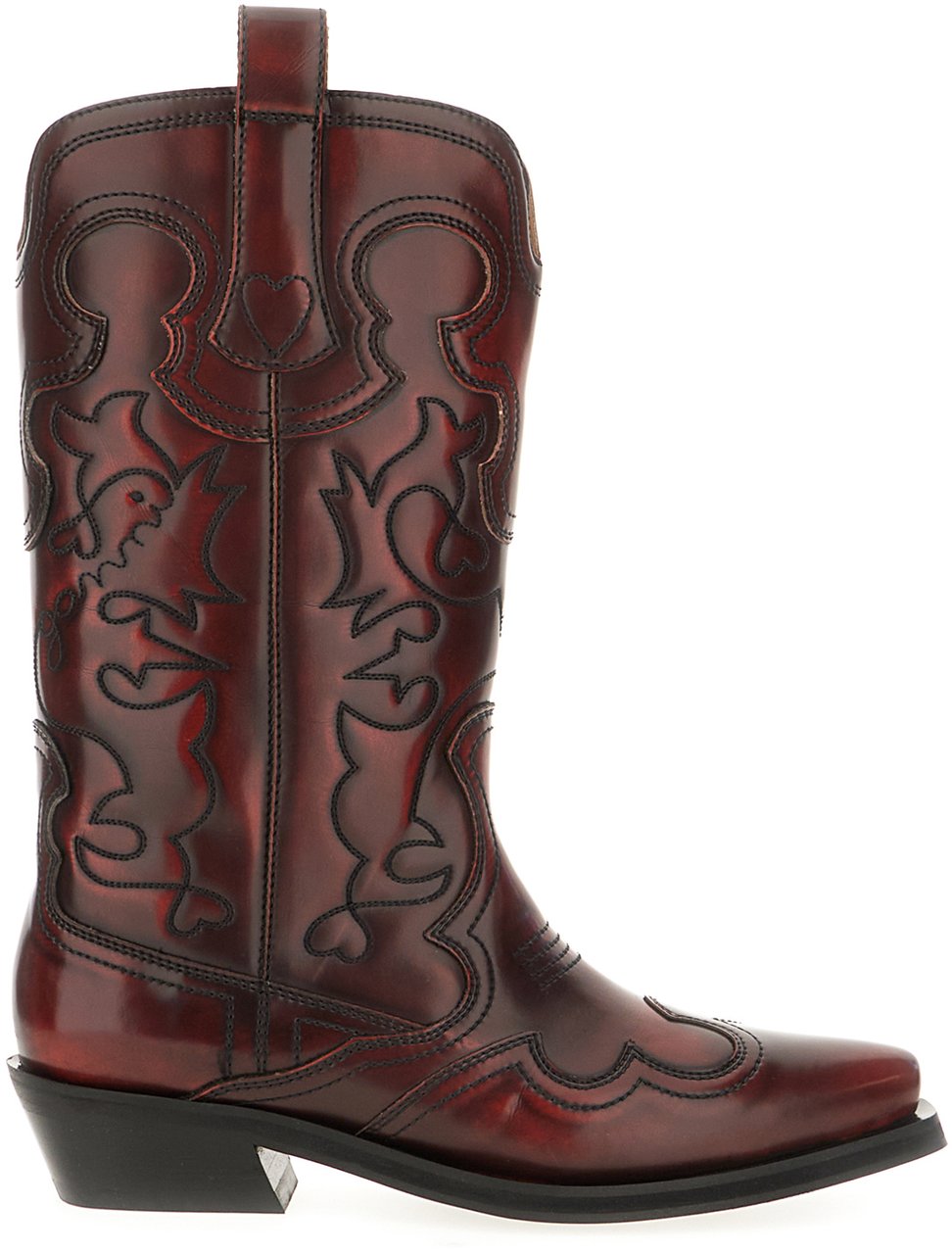Ganni Ganni Brown synthetic leather boots Bruin