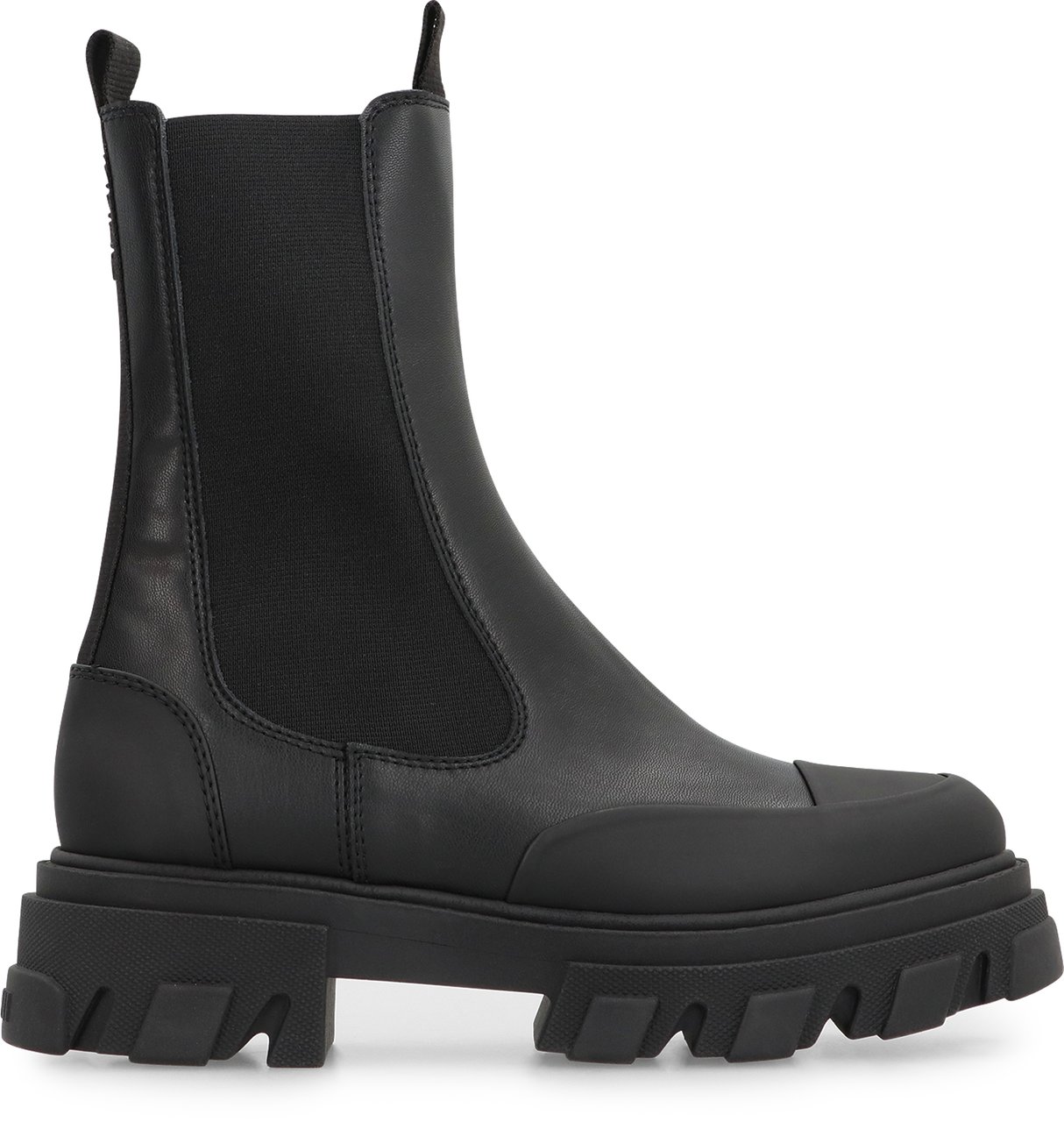 Ganni Leather Chelsea boots Zwart