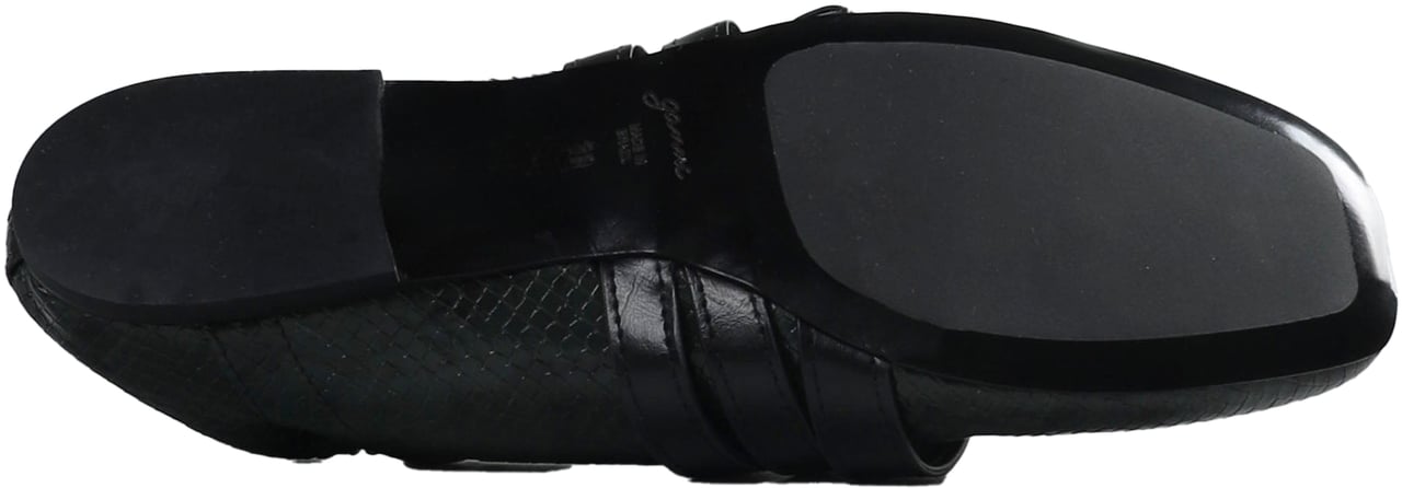 Ganni Sue Triple Ballerina Snake Zwart