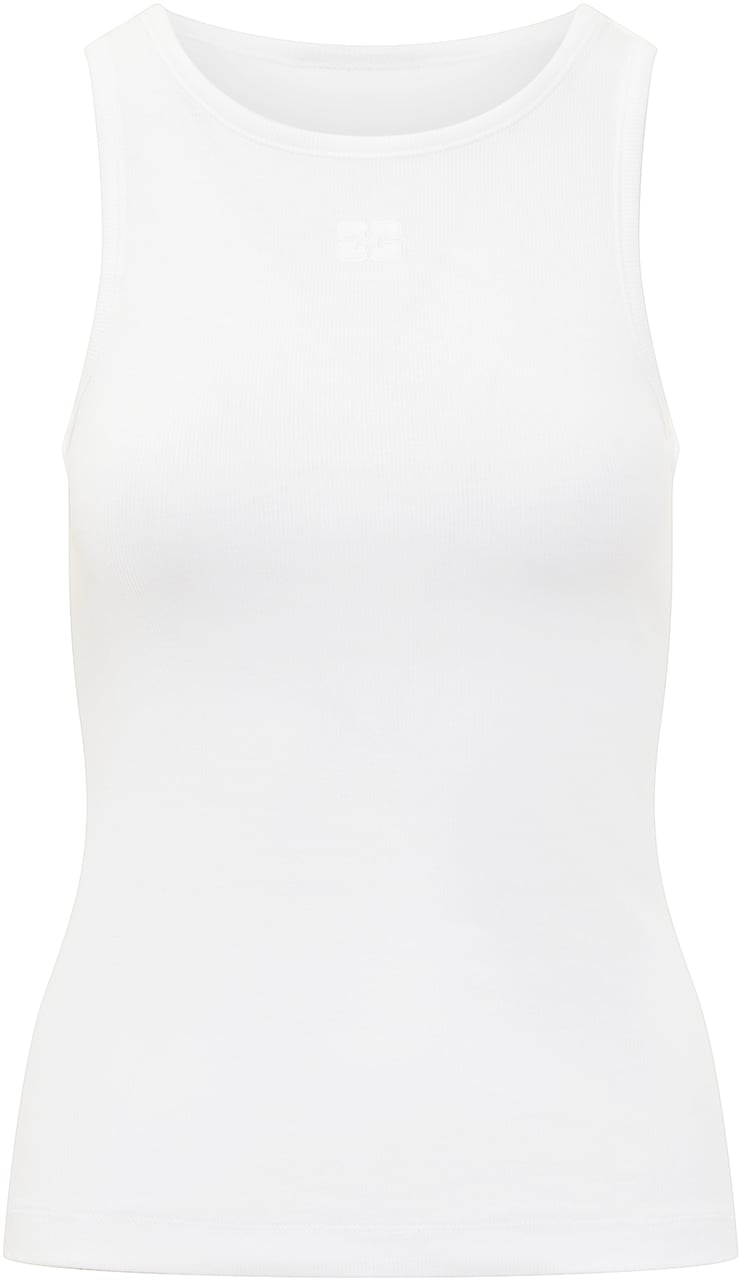 Ganni Soft Cotton Tank Wit