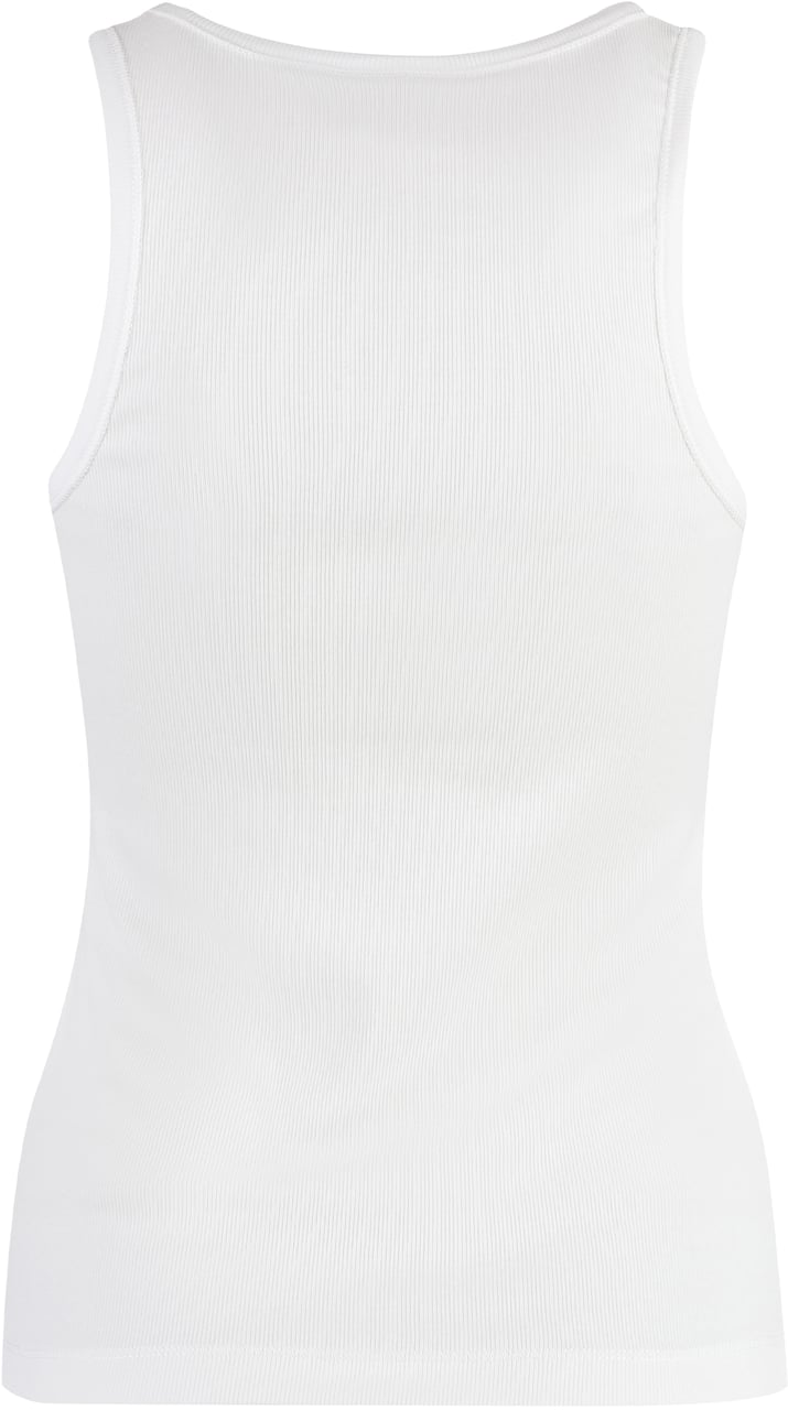 Ganni Cotton tank top Wit