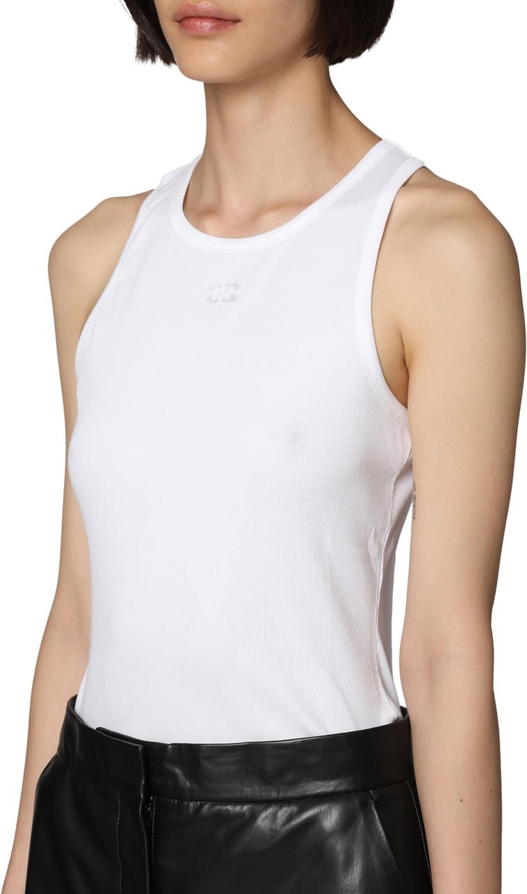 Ganni Cotton tank top Wit