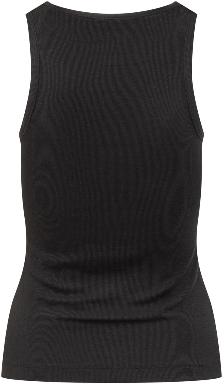 Ganni Soft Cotton Tank Zwart