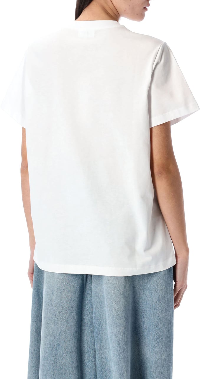 Ganni Cherry Tee Bianco Wit