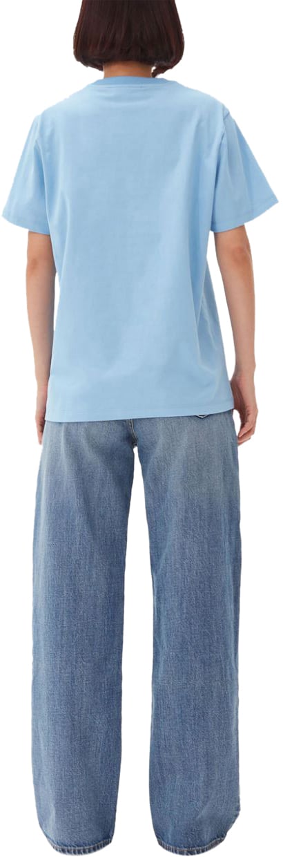 Ganni T-Shirts And Polos Clear Blue Blauw