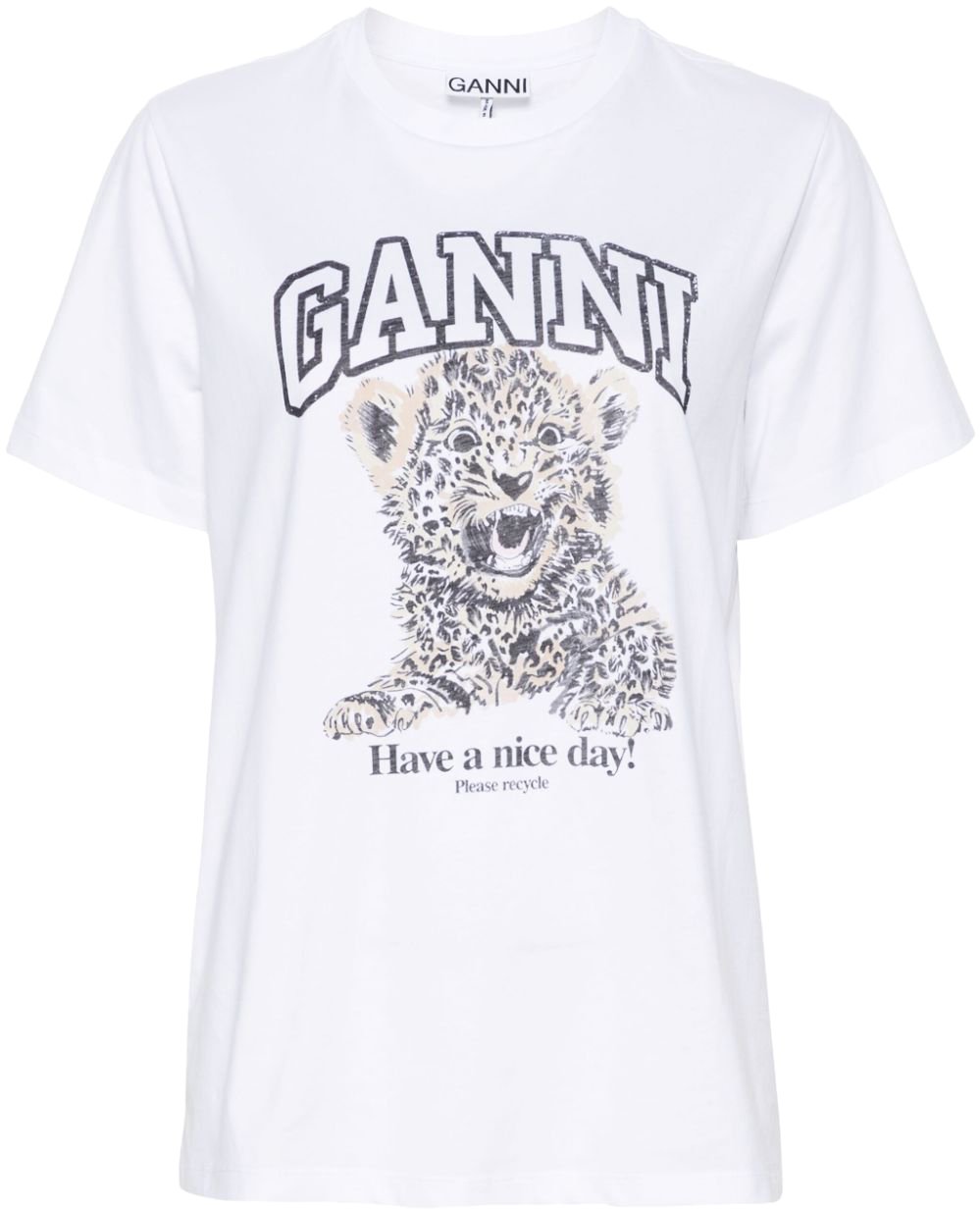 Ganni T-Shirts And Polos White Wit