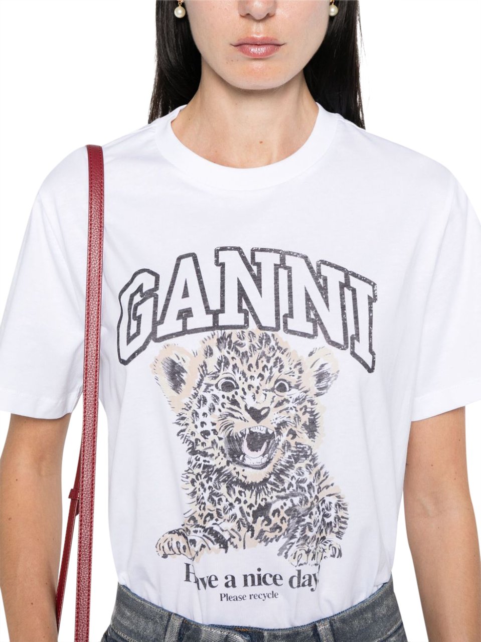 Ganni T-Shirts And Polos White Wit