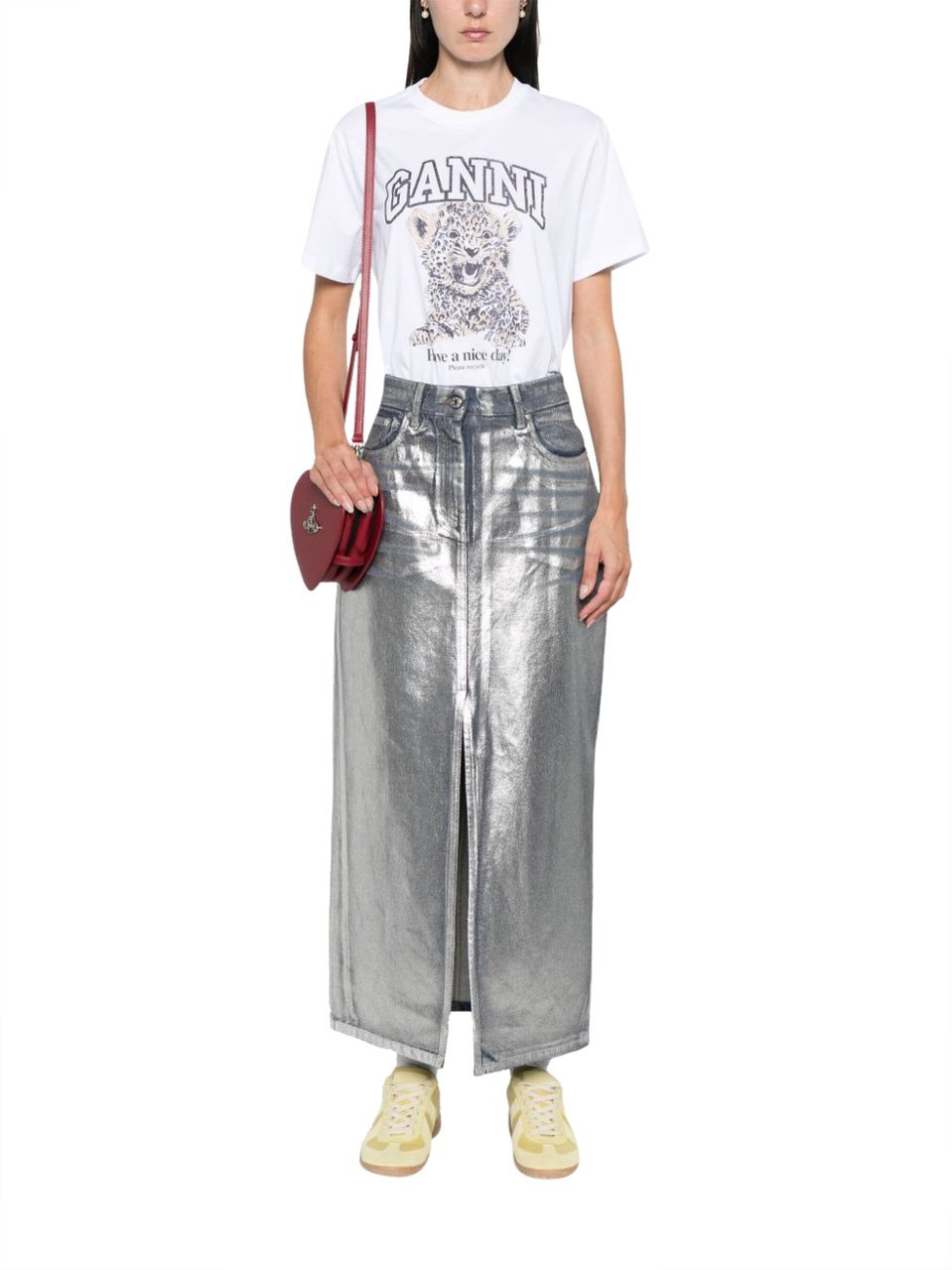 Ganni T-Shirts And Polos White Wit