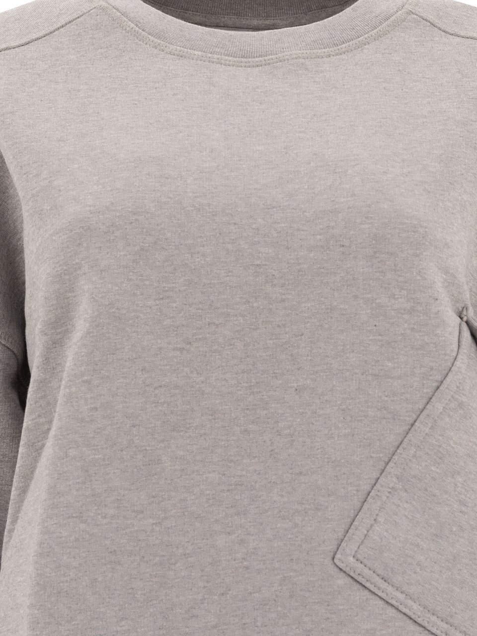 Ganni Sweatshirt with asymmetrical pockets Grijs
