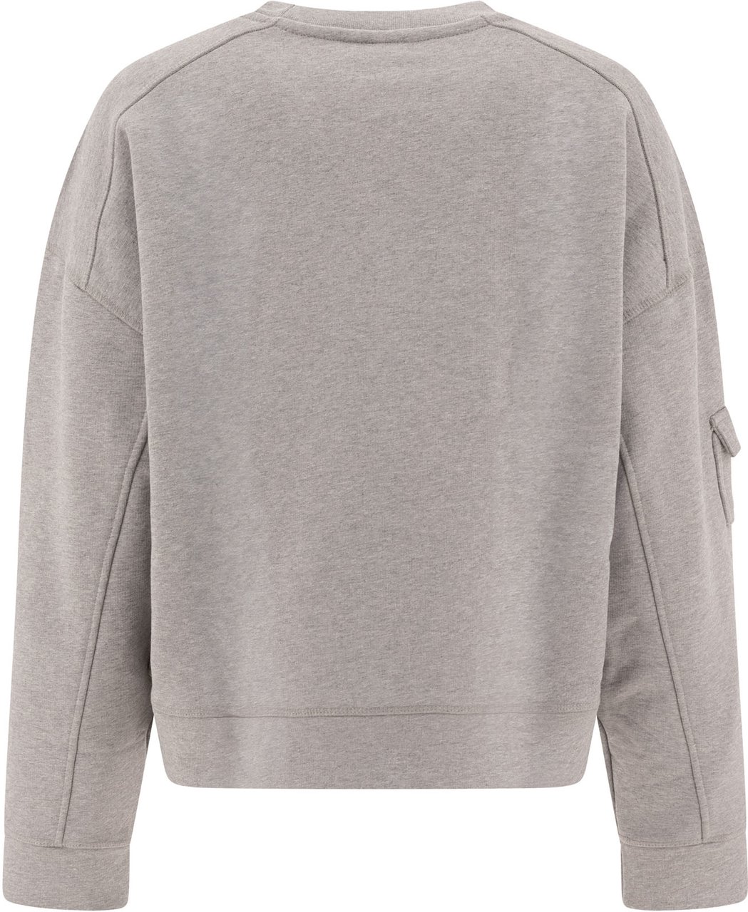 Ganni Sweatshirt with asymmetrical pockets Grijs